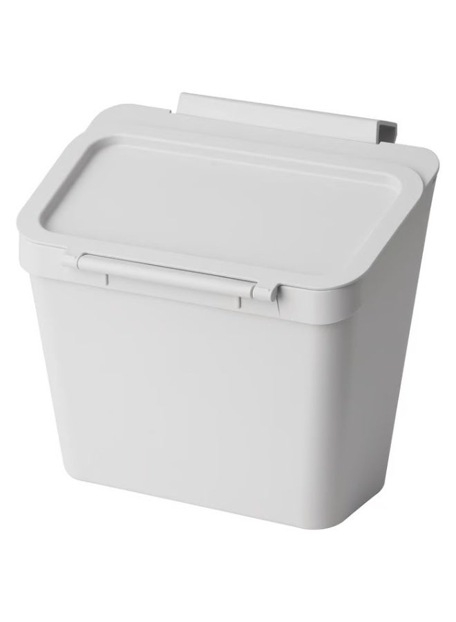Door cabinet wastebasket, light gray, 3.3 liters - Image 1